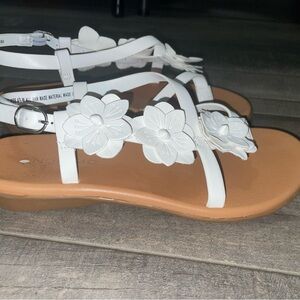 White Floral Sandals